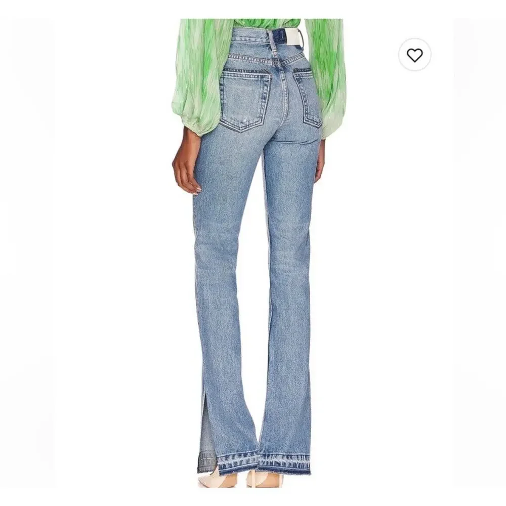 EB Denim Levi's 501 Unraveled Pocket & Hem Highrise Split Hem Button Fly Jean 23 - Picture 11 of 12